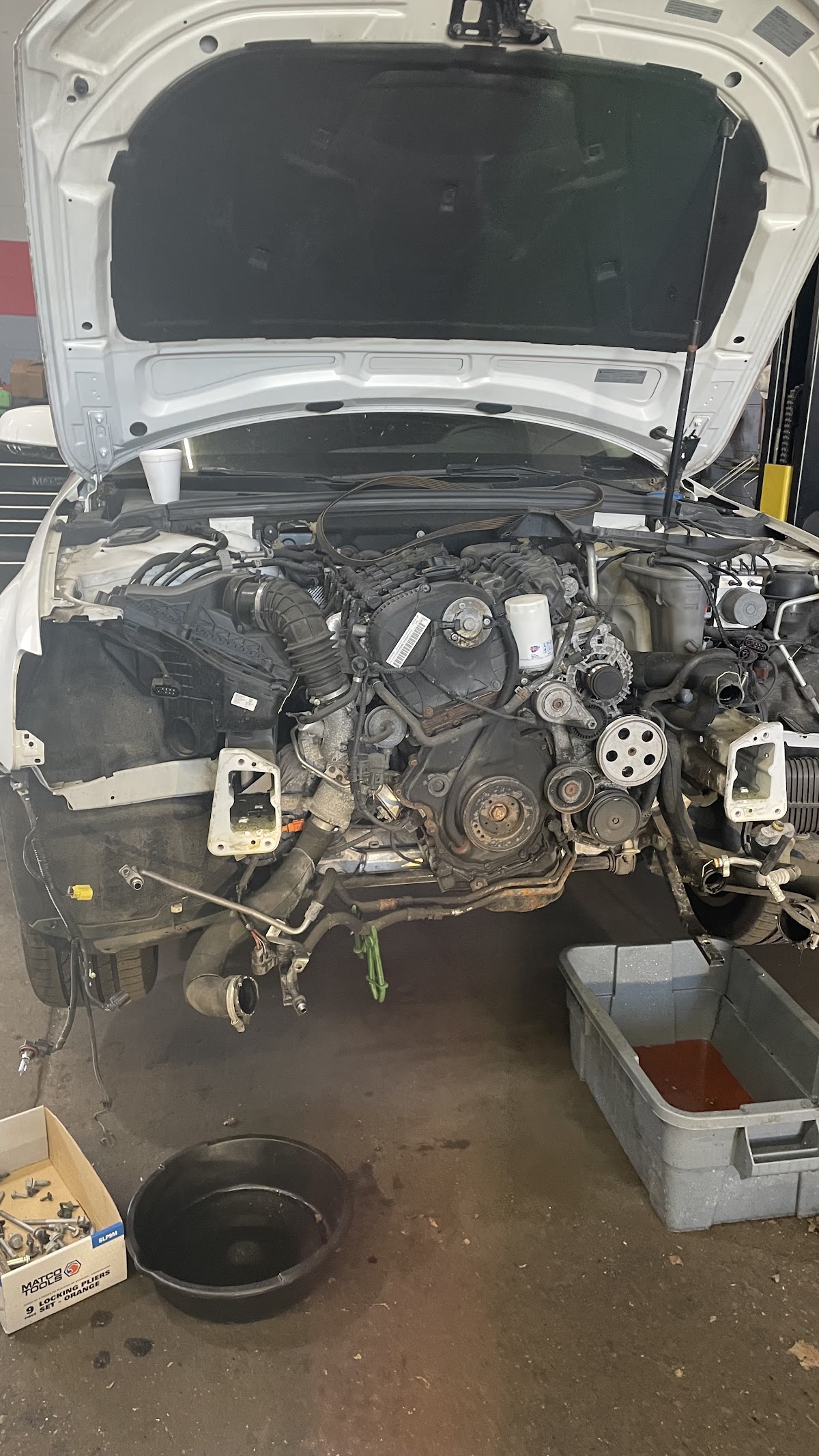Engine repair work inside Cabrera Auto Repair
